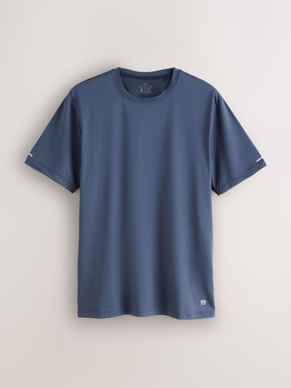 Short Sleeve Tee Active Gym Textured Training - Steel Blue