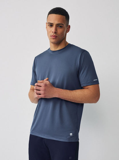 Short Sleeve Tee Active Gym Textured Training - Steel Blue