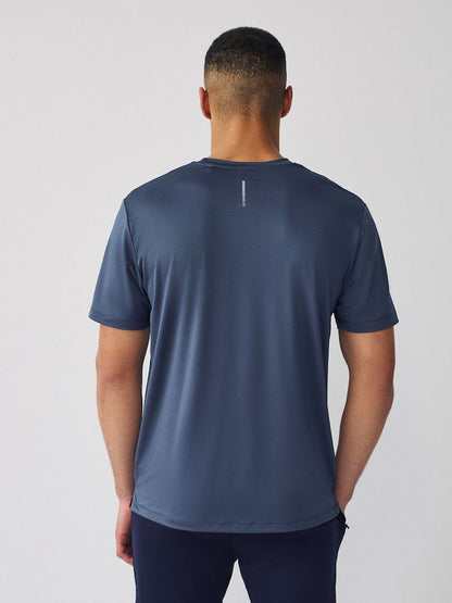 Short Sleeve Tee Active Gym Textured Training - Steel Blue