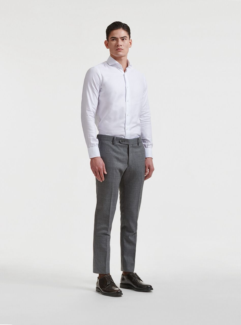 Pure Wool Suit Trousers - Grey