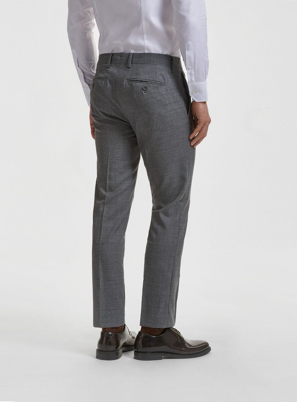 Pure Wool Suit Trousers - Grey
