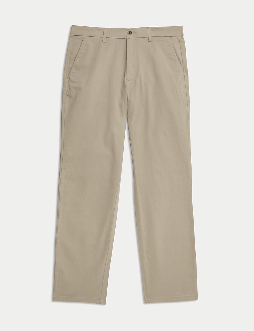 Tapered Fit Stretch Chinos - Beige