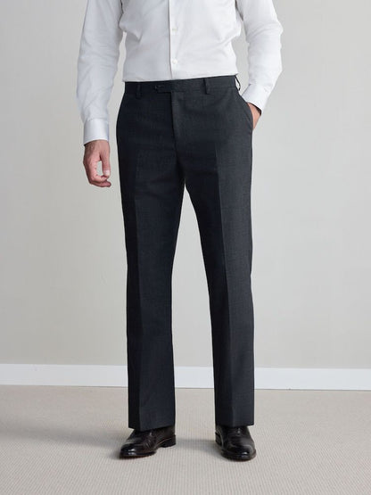 Regular Fit Signature Nova Fides Trousers - Charcoal Grey
