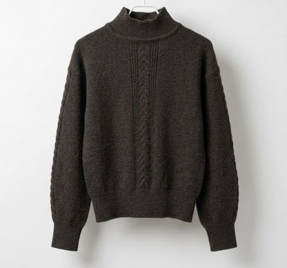 The Set Turtleneck Winter Sweater - Dark Brown
