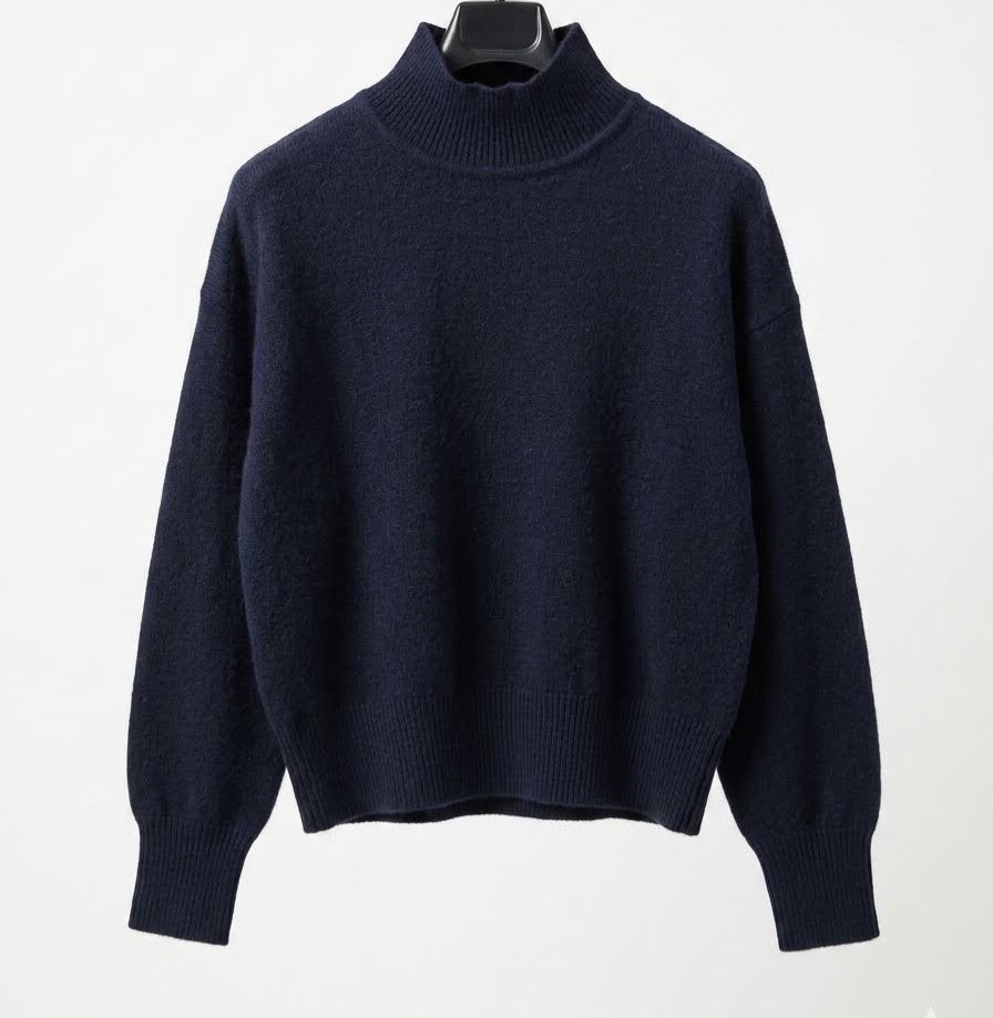 Turtleneck Winter Sweater - Navy