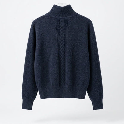 Turtleneck Winter Sweater - Navy