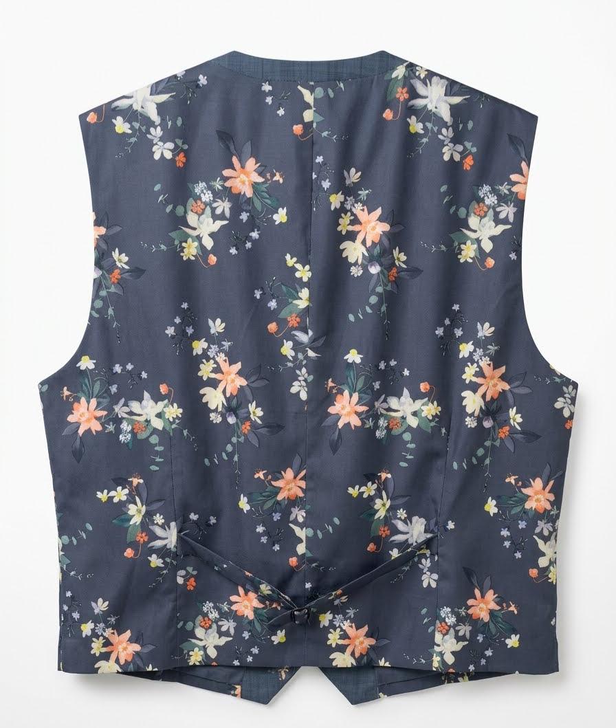 Classic Check Waistcoat - Refined Blue