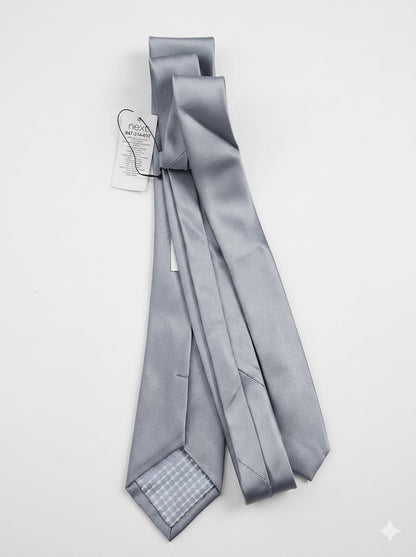 Formal Classic Neck Tie - Satin Grey