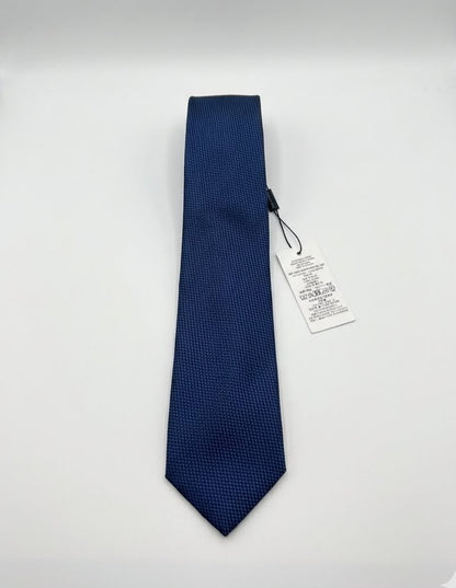 Classic Micro-Textured Weave Neck Tie - Navy