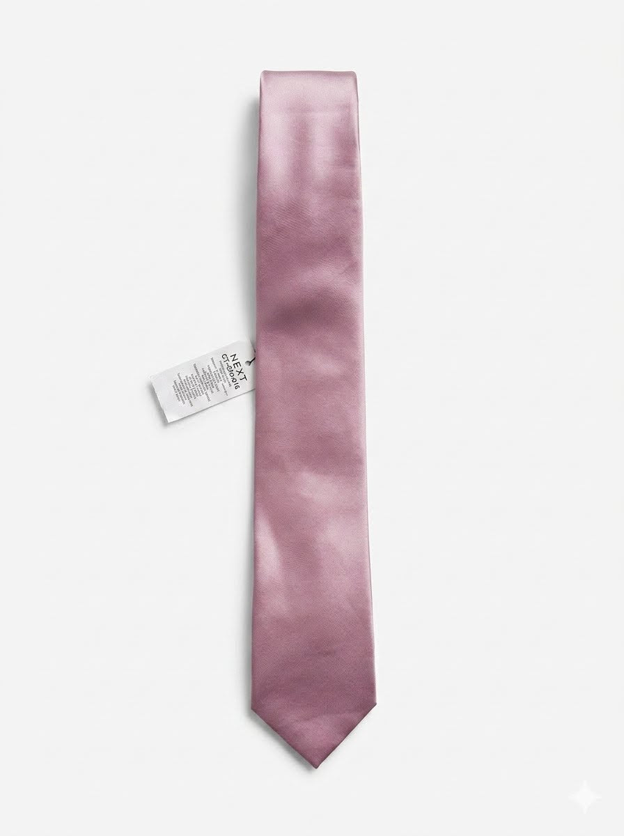 Formal Tailored Satin Neck Tie - Pink