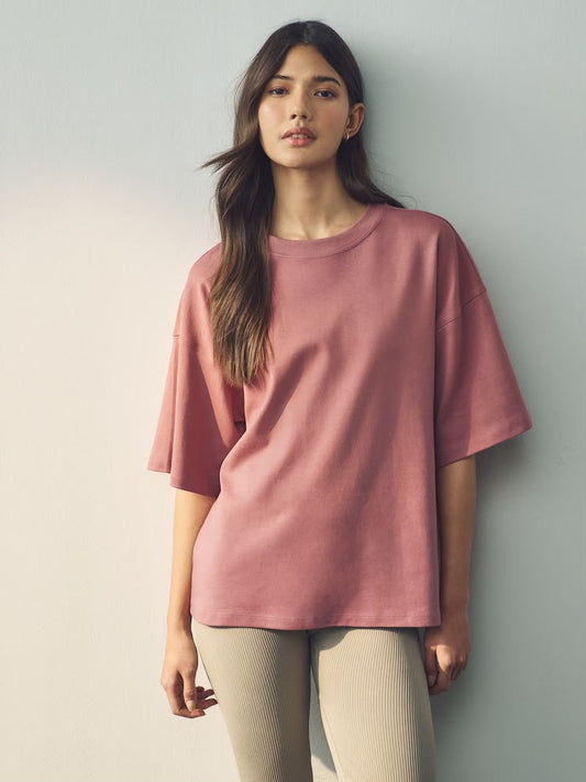 Oversized Boxy Fit Heavyweight Crew Neck T-Shirt