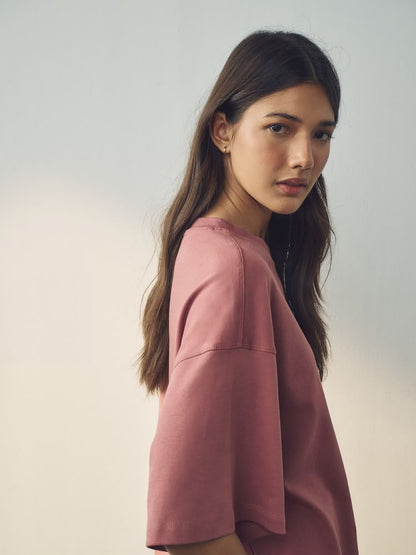 Oversized Boxy Fit Heavyweight Crew Neck T-Shirt