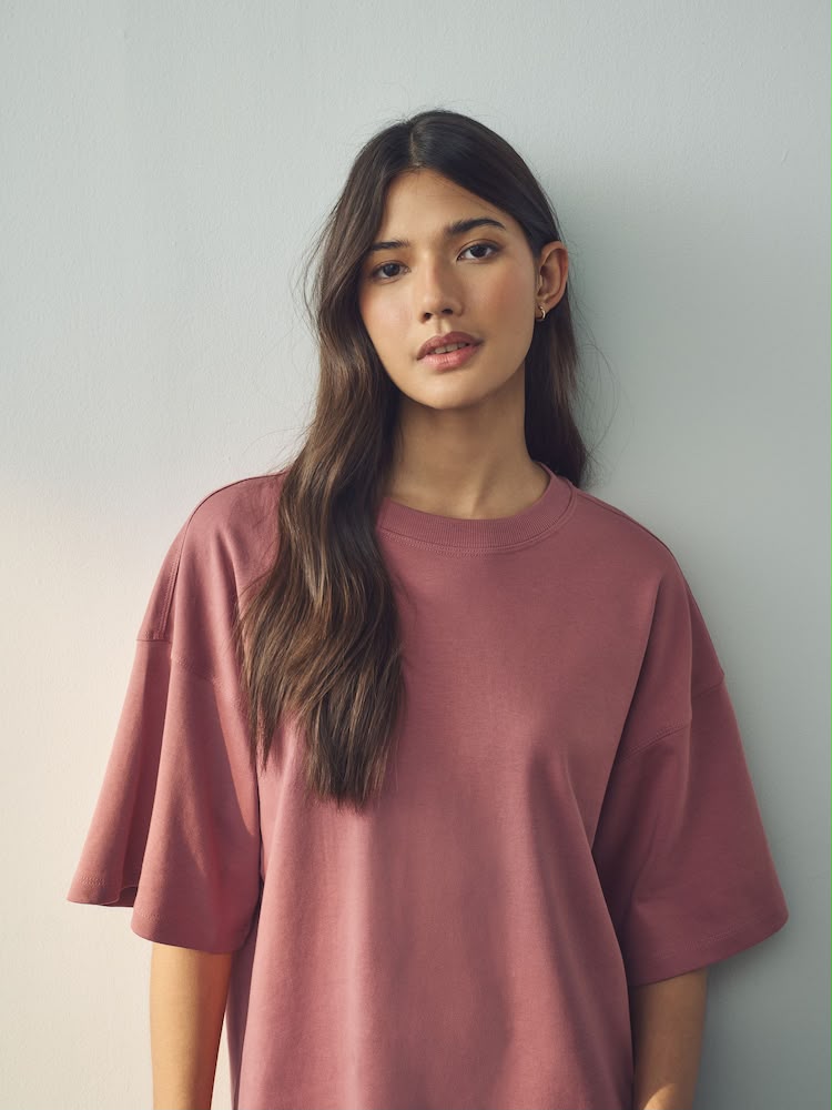 Oversized Boxy Fit Heavyweight Crew Neck T-Shirt