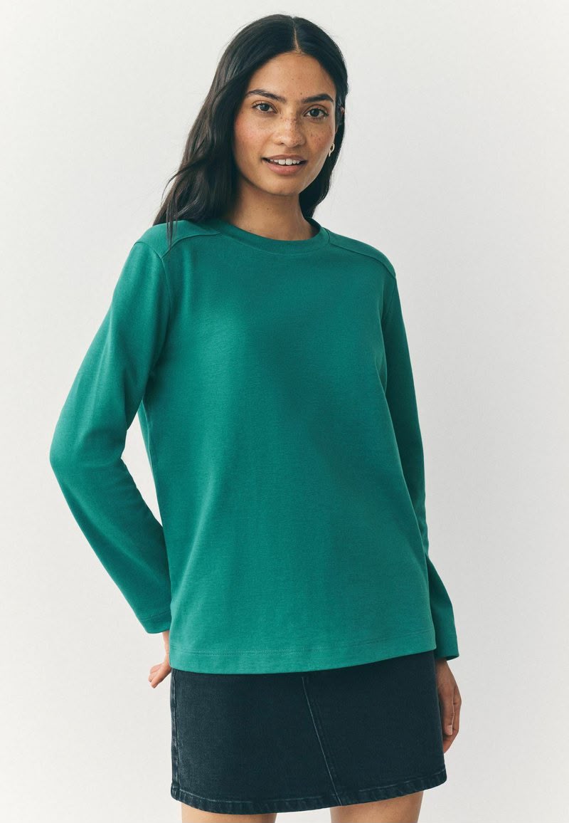 Long Sleeve Heavyweight Graphic Regular Fit Top - Green