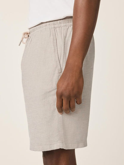 Neutral Linen Blend Elasticated Waist Shorts