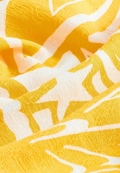 Floral Print Petite Summer Dress - Yellow