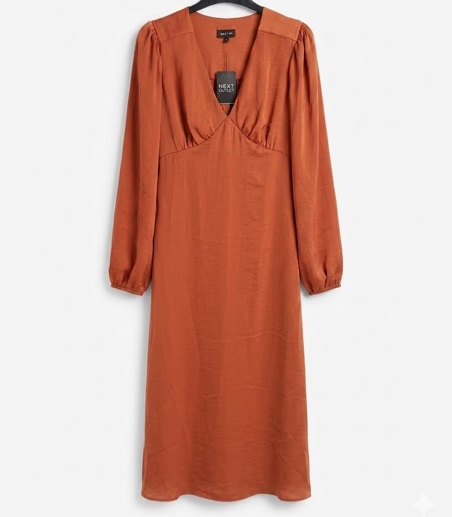 Terracotta Rust Midi Dress