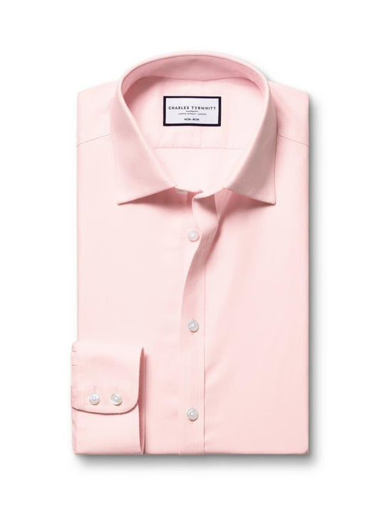Non-Iron Royal Oxford Slim Fit Shirt - Pink