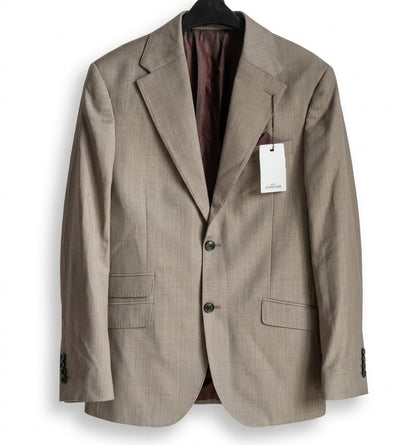 Tailored Slim Fit Suit Blazer - Taupe
