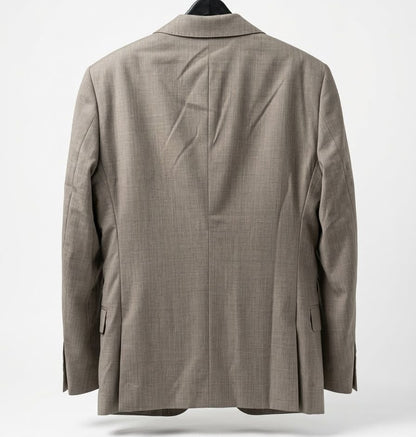 Tailored Slim Fit Suit Blazer - Taupe