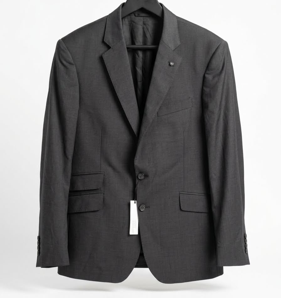 Tailoring Single-Breasted Suit Jacket - Charcoal Grey