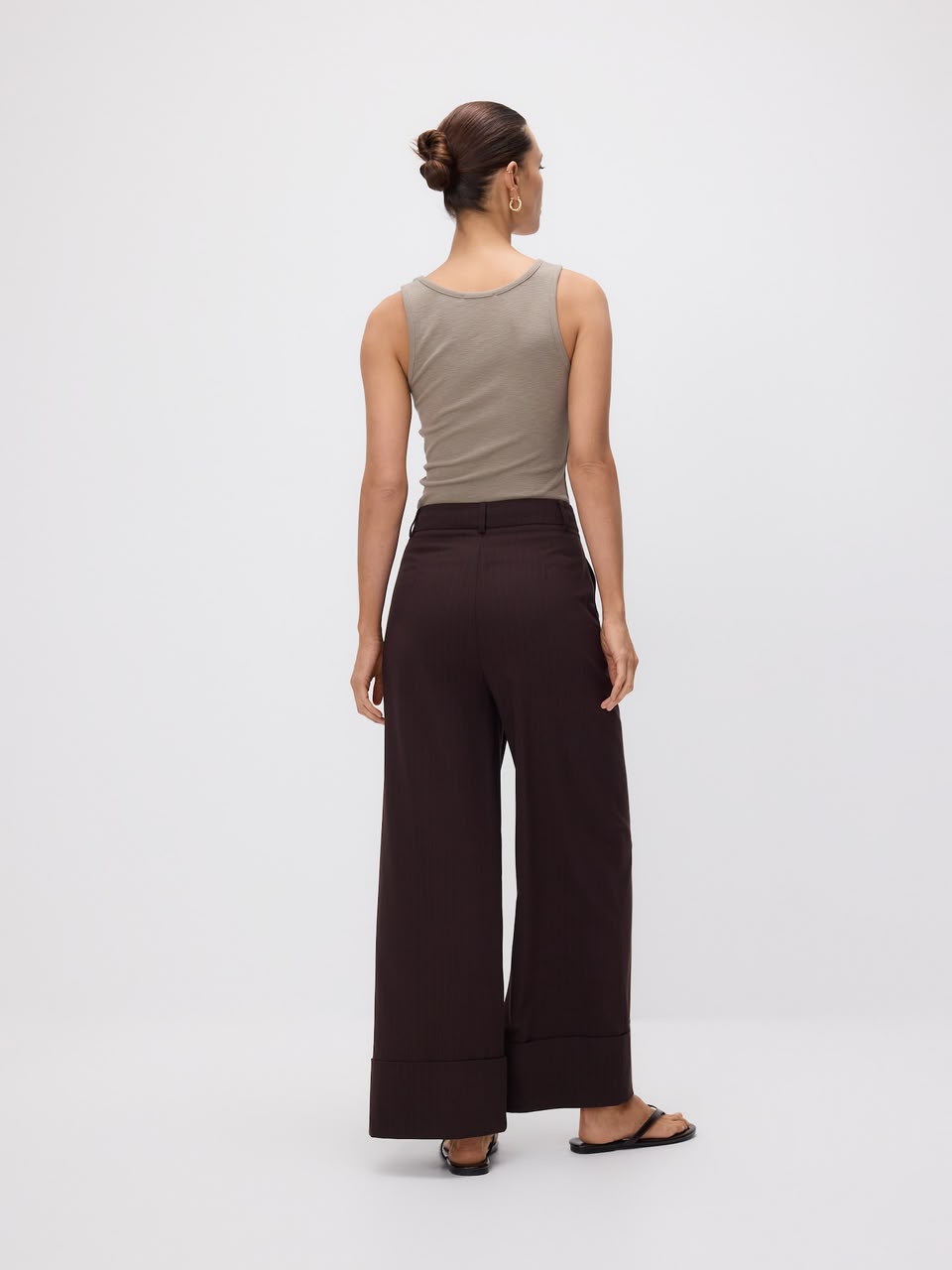 Reserved Loose Pants - Dark Brown