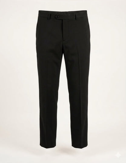Classic Tailored Formal Dress Trousers - Black