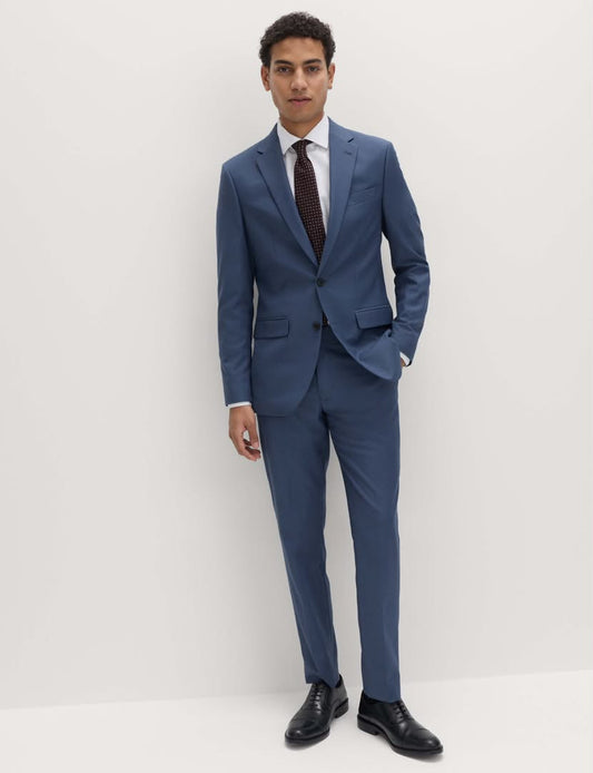 M&S Slim Fit Stretch Ultimate Suit Trousers- Airforce blue