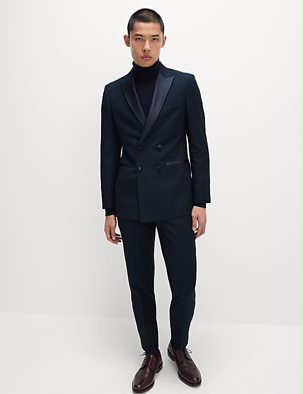 M&S Slim Fit Double Breasted Tuxedo Suit Set