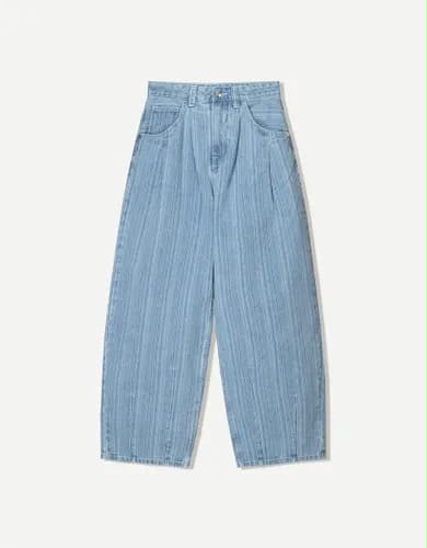 Bershka Striped Balloon Denim
