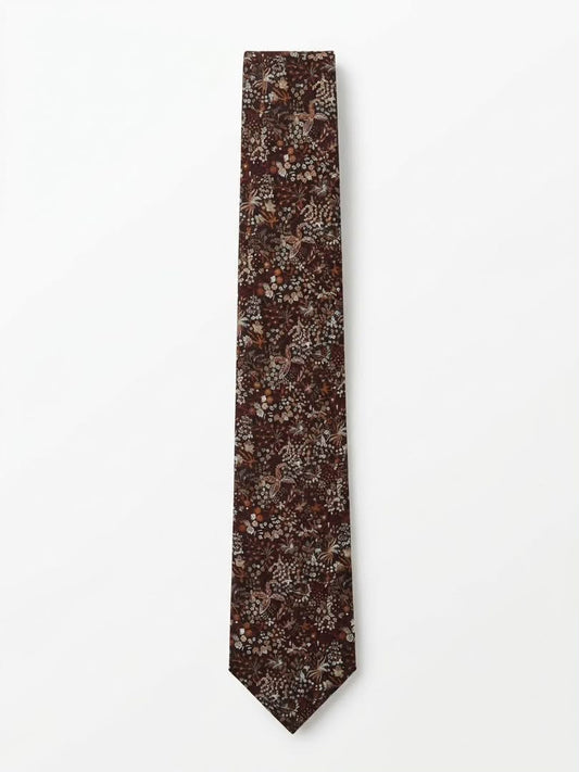 Multi-Tonal Botanical Necktie