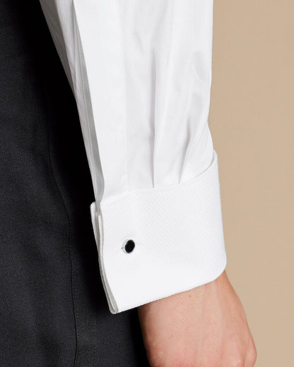 Marcella Bib Evening Slim Fit Shirt - White