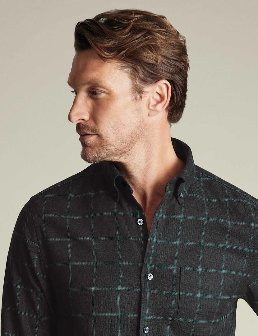 Non-Iron Twill Check Slim Fit Shirt