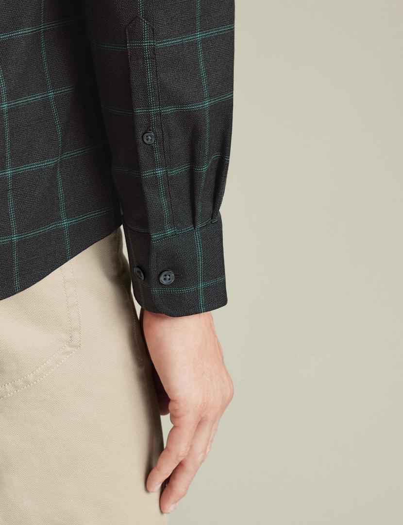 Non-Iron Twill Check Slim Fit Shirt