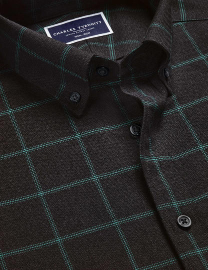 Non-Iron Twill Check Slim Fit Shirt