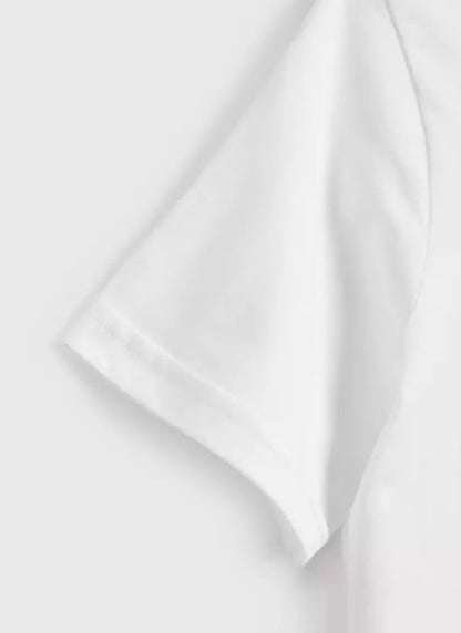 3 Pack Unisex Short Sleeve Crew Neck White Tees