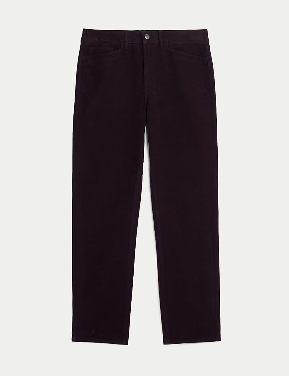M&S Straight Fit Italian Moleskin Trousers