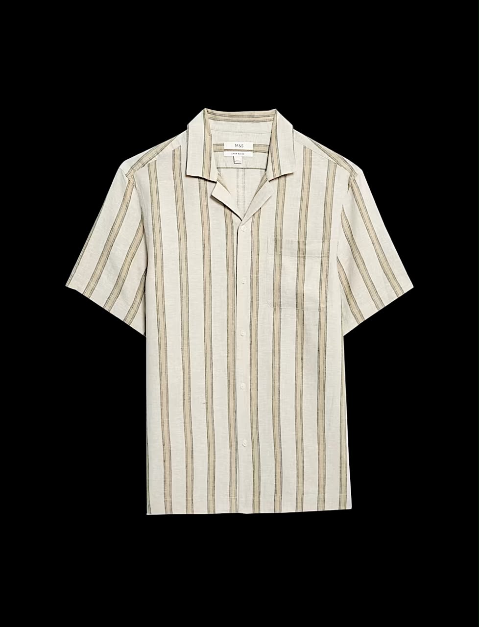M&S  Linen Blend Stripe Shirt