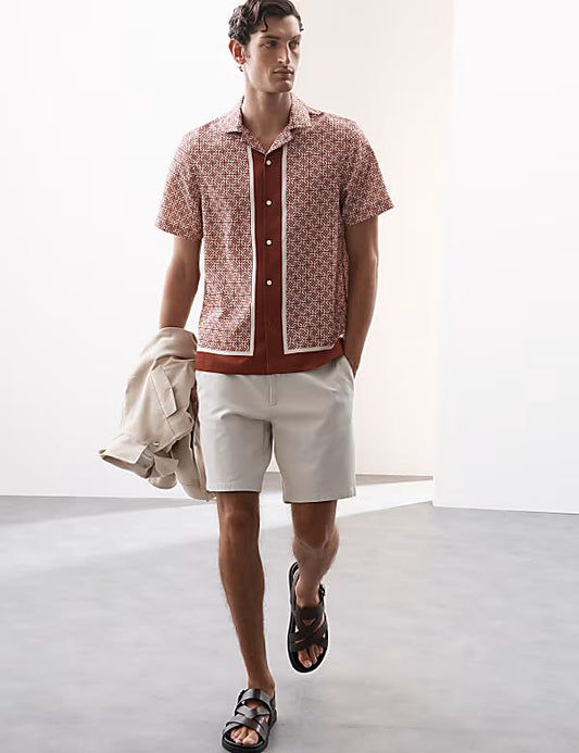 AUTOGRAPH Geometric Print Shirt- Amber Mix