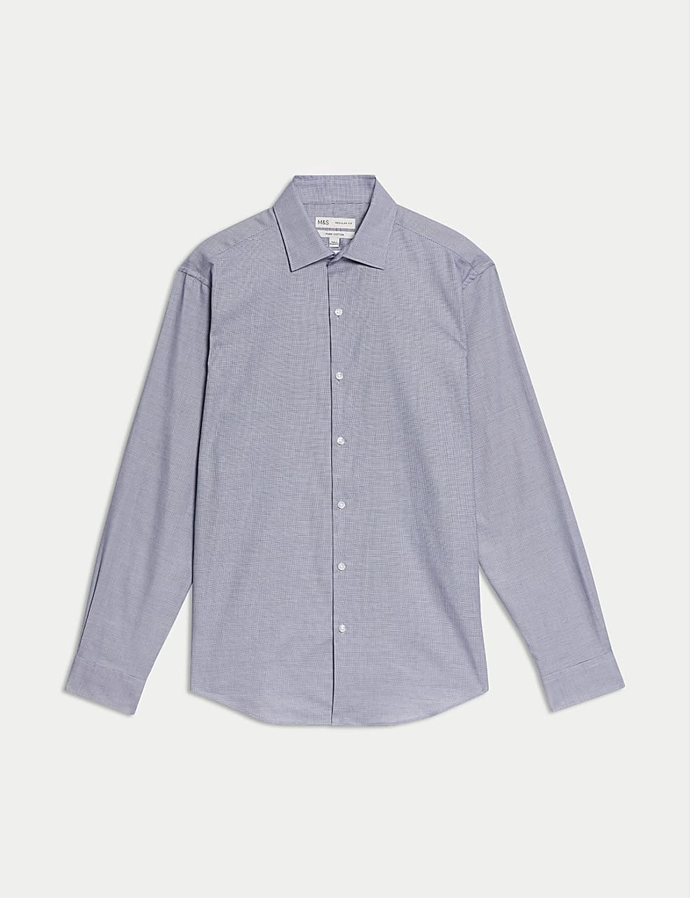 Regular Fit Easy Iron Pure Cotton Textured Shirt