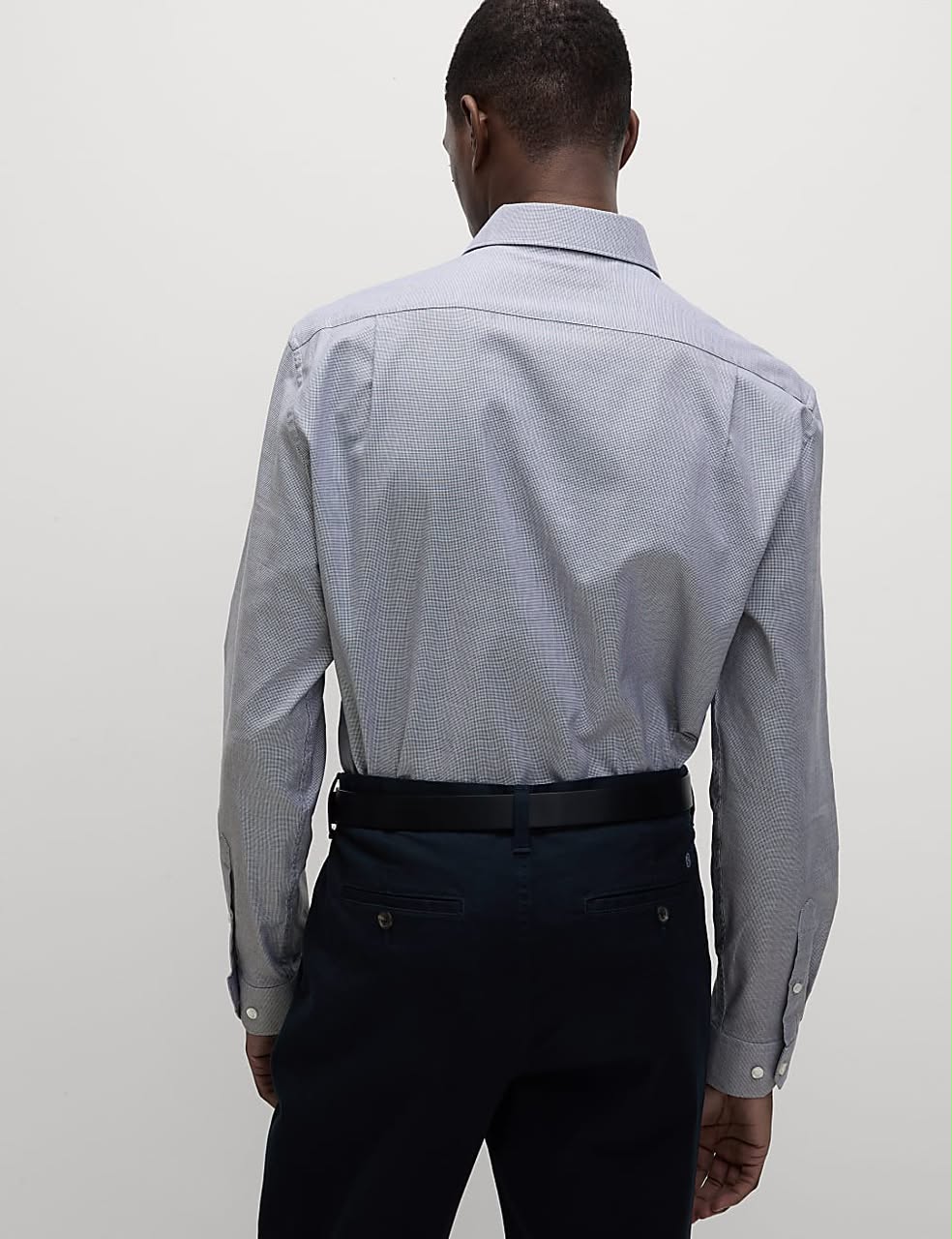Regular Fit Easy Iron Pure Cotton Textured Shirt