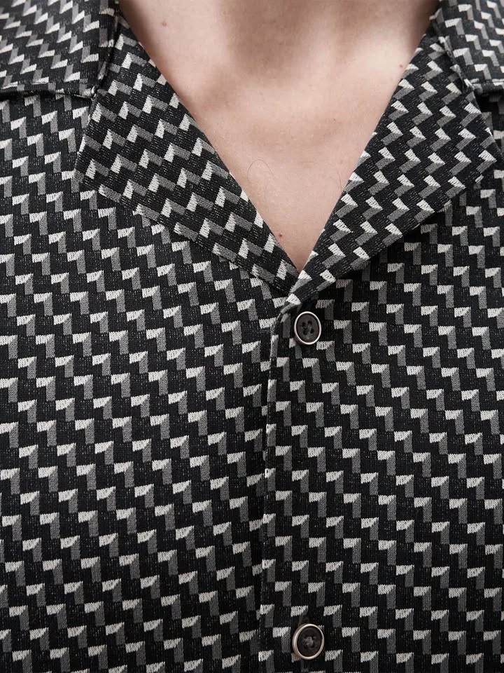 Autograph Regular Fit Pure Cotton Short Sleeve Shirt- Blue Mix