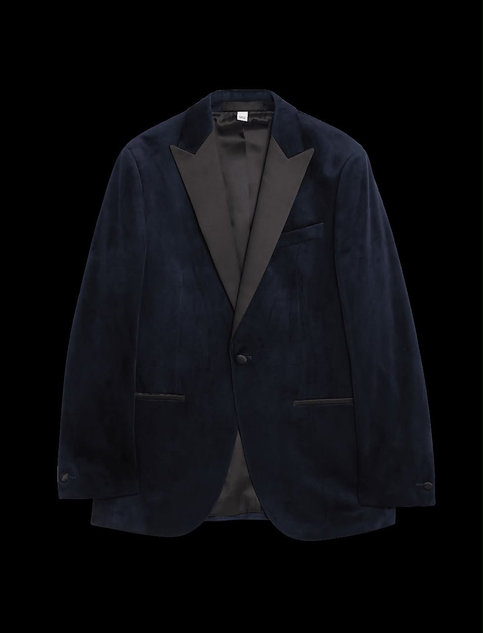 M&S Slim Fit Velvet Tuxedo Jacket- Dark Navy