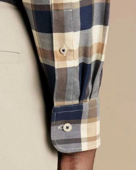 Button- Down Large Checked Non-Iron Twill Shirt