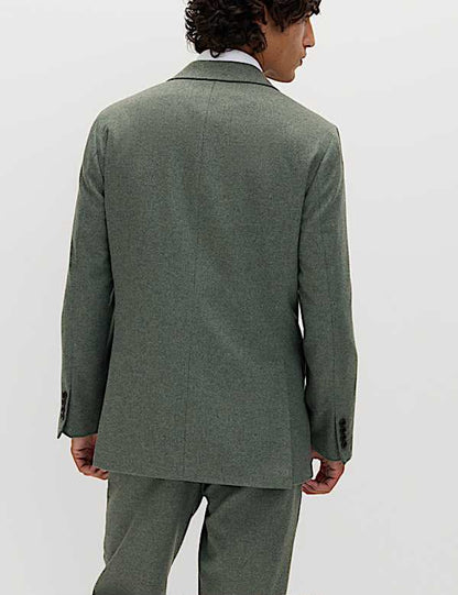 M&S 3 Piece Tailored Fit Italian Wool Rich Tweed Suit Set
