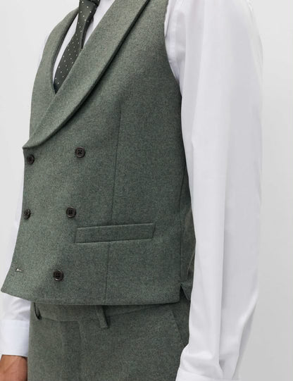 M&S Italian Wool Blend Double Breasted Waistcoat