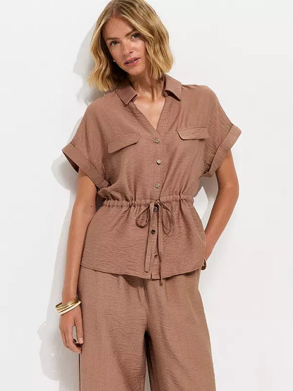 Utility Tie Front Co-ord Shirt