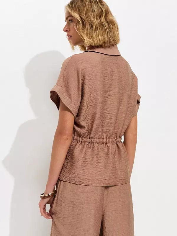 Utility Tie Front Co-ord Shirt