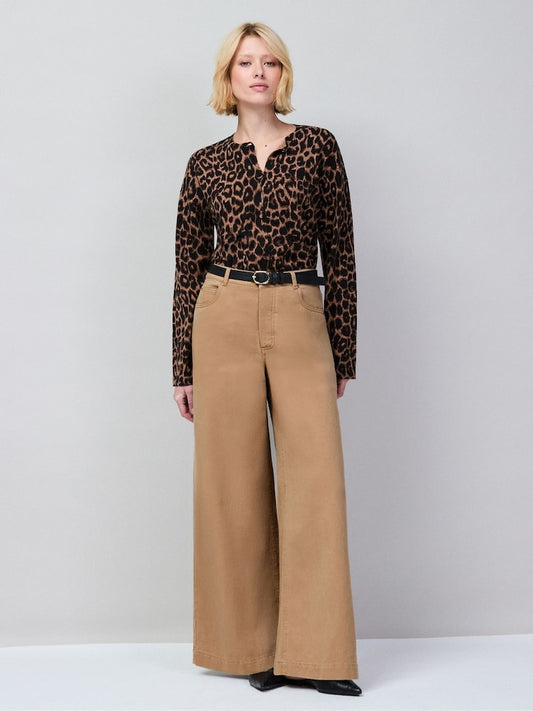 Ro&Zo Brown Wide Leg Jeans