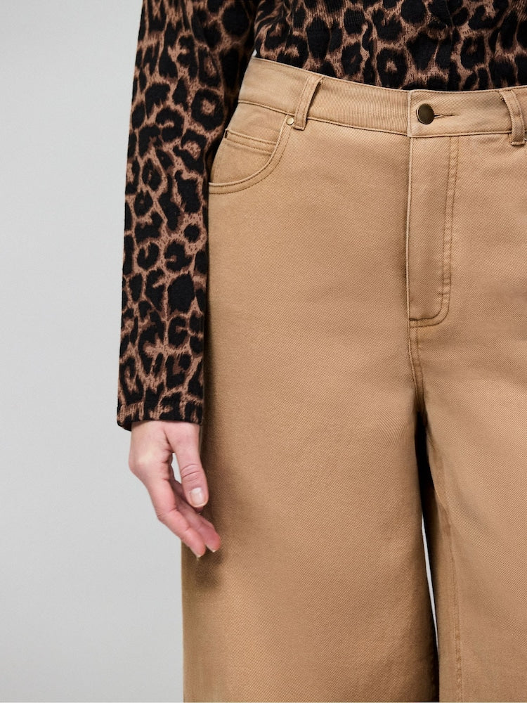 Ro&Zo Brown Wide Leg Jeans